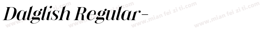 Dalglish Regular字体转换